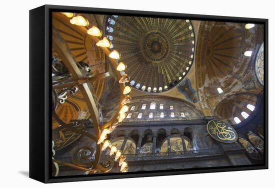 Interior of Hagia Sophia (Aya Sofya Mosque) (The Church of Holy Wisdom)-Neil Farrin-Framed Stretched Canvas