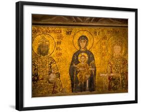 Interior of Hagia Sophia, Istanbul, Turkey-Darrell Gulin-Framed Photographic Print