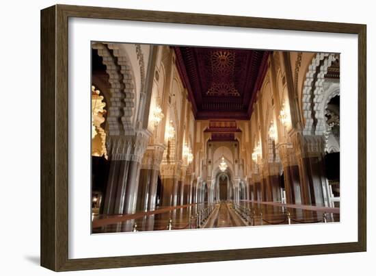 Interior of Hassan Ii Mosque, Casablanca, Morocco, Africa-Ben Pipe-Framed Photographic Print