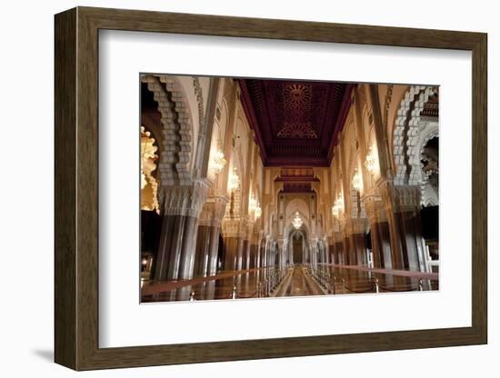 Interior of Hassan Ii Mosque, Casablanca, Morocco, Africa-Ben Pipe-Framed Photographic Print