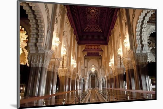 Interior of Hassan Ii Mosque, Casablanca, Morocco, Africa-Ben Pipe-Mounted Photographic Print
