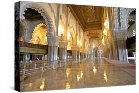 Interior of Hassan Ll Mosque, Casablanca, Morocco, North Africa, Africa-Neil Farrin-Stretched Canvas