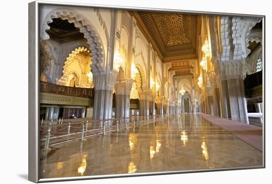 Interior of Hassan Ll Mosque, Casablanca, Morocco, North Africa, Africa-Neil Farrin-Framed Photographic Print