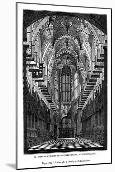 Interior of Henry VII Chapel, Westminster Abbey, 1843-J Jackson-Mounted Giclee Print