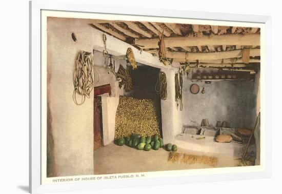 Interior of House, Isleta Pueblo, New Mexico-null-Framed Art Print