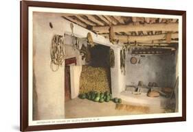 Interior of House, Isleta Pueblo, New Mexico-null-Framed Art Print