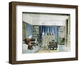 Interior of Kelmscott Manor (W/C on Paper)-William Morris-Framed Giclee Print