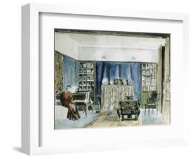 Interior of Kelmscott Manor (W/C on Paper)-William Morris-Framed Giclee Print