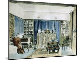 Interior of Kelmscott Manor (W/C on Paper)-William Morris-Mounted Giclee Print