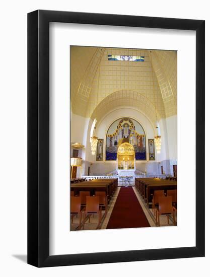 Interior of Kirche Am Steinhof (Church of St. Leopold)-Neil Farrin-Framed Photographic Print