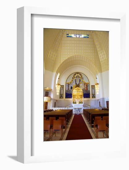 Interior of Kirche Am Steinhof (Church of St. Leopold)-Neil Farrin-Framed Photographic Print