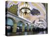Interior of Komsomolskaya Metro Station, Moscow, Russia, Europe-Lawrence Graham-Stretched Canvas