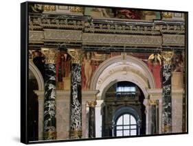 Interior of Kunsthistorisches Museum, Vienna, Figures of Ancient Greece and Ancient Egypt-Gustav Klimt-Framed Stretched Canvas