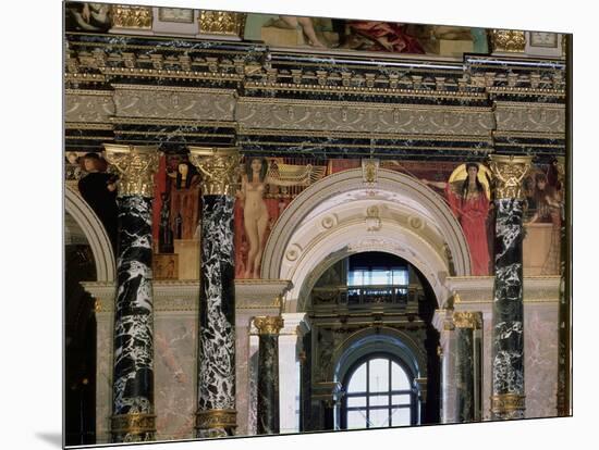 Interior of Kunsthistorisches Museum, Vienna, Figures of Ancient Greece and Ancient Egypt-Gustav Klimt-Mounted Giclee Print