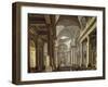 Interior of La Madeleine Church, as Designed by Contant D'Ivry-Pierre Antoine De Machy-Framed Giclee Print