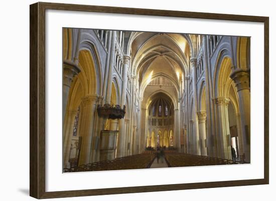 Interior of Lausanne Cathedral, Lausanne, Vaud, Switzerland, Europe-Ian Trower-Framed Photographic Print