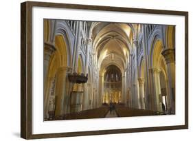 Interior of Lausanne Cathedral, Lausanne, Vaud, Switzerland, Europe-Ian Trower-Framed Photographic Print