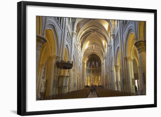 Interior of Lausanne Cathedral, Lausanne, Vaud, Switzerland, Europe-Ian Trower-Framed Photographic Print