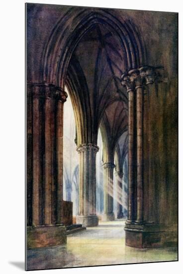 Interior of Lincoln Cathedral, 1924-1926-FP Dickinson-Mounted Giclee Print