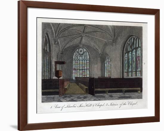 Interior of Lincoln's Inn Chapel, London, 1811-Pals-Framed Giclee Print