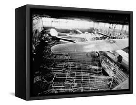 Interior of Main Hangar at Fokker Aircraft Corporation-null-Framed Stretched Canvas