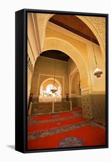 Interior of Mausoleum of Moulay Ismail, Meknes, Morocco, North Africa, Africa-Neil-Framed Stretched Canvas