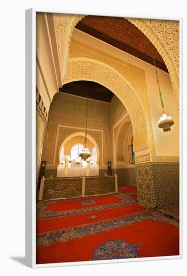 Interior of Mausoleum of Moulay Ismail, Meknes, Morocco, North Africa, Africa-Neil-Framed Photographic Print