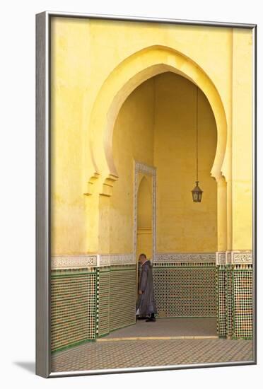 Interior of Mausoleum of Moulay Ismail, Meknes, Morocco, North Africa, Africa-Neil-Framed Photographic Print