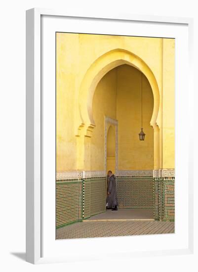 Interior of Mausoleum of Moulay Ismail, Meknes, Morocco, North Africa, Africa-Neil-Framed Photographic Print