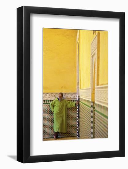 Interior of Mausoleum of Moulay Ismail, Meknes, Morocco, North Africa-Neil Farrin-Framed Photographic Print