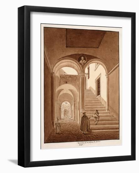 Interior of Michelangelo's House, 1833-Agostino Tofanelli-Framed Giclee Print