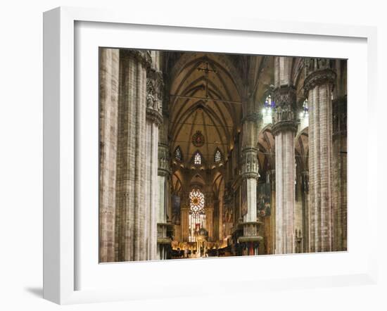 Interior of Milan Cathedral, Piazza Duomo, Milan, Lombardy, Italy, Europe-Ben Pipe-Framed Photographic Print