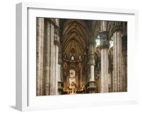 Interior of Milan Cathedral, Piazza Duomo, Milan, Lombardy, Italy, Europe-Ben Pipe-Framed Photographic Print