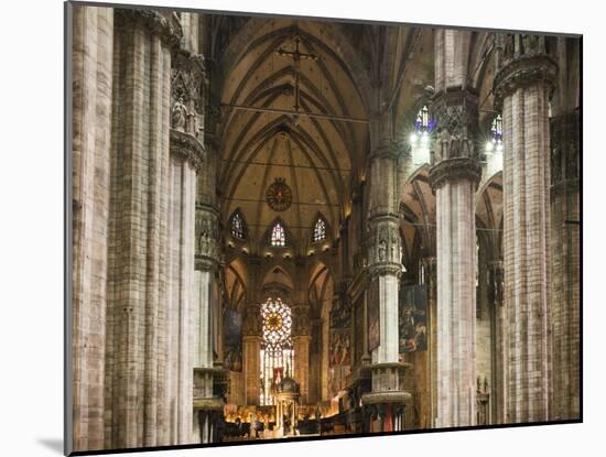 Interior of Milan Cathedral, Piazza Duomo, Milan, Lombardy, Italy, Europe-Ben Pipe-Mounted Photographic Print