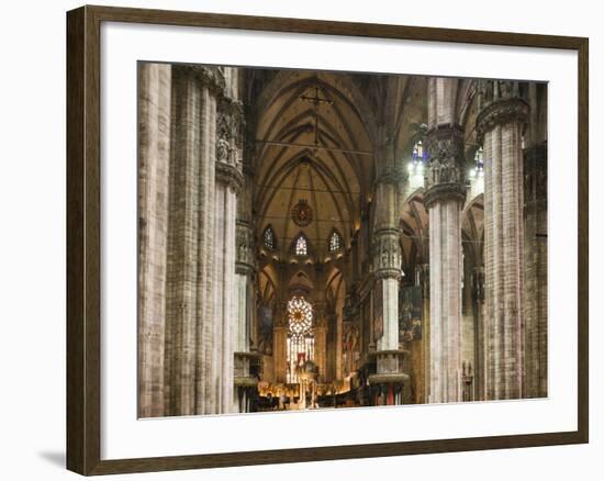 Interior of Milan Cathedral, Piazza Duomo, Milan, Lombardy, Italy, Europe-Ben Pipe-Framed Photographic Print