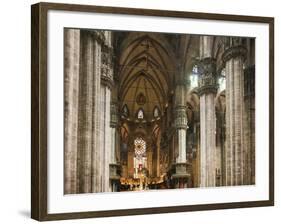 Interior of Milan Cathedral, Piazza Duomo, Milan, Lombardy, Italy, Europe-Ben Pipe-Framed Photographic Print