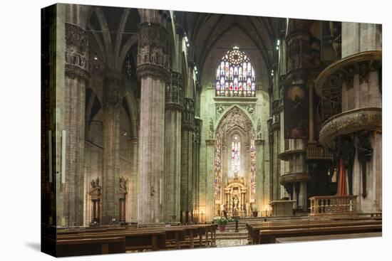 Interior of Milan Cathedral, Piazza Duomo, Milan, Lombardy, Italy, Europe-Ben Pipe-Stretched Canvas