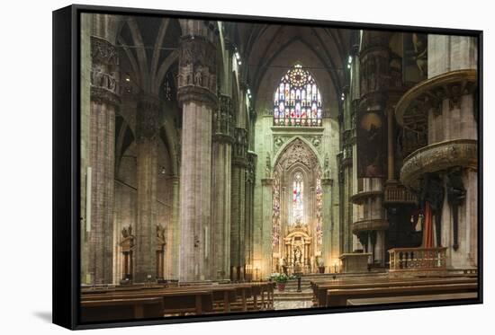 Interior of Milan Cathedral, Piazza Duomo, Milan, Lombardy, Italy, Europe-Ben Pipe-Framed Stretched Canvas