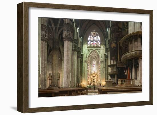 Interior of Milan Cathedral, Piazza Duomo, Milan, Lombardy, Italy, Europe-Ben Pipe-Framed Photographic Print