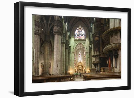 Interior of Milan Cathedral, Piazza Duomo, Milan, Lombardy, Italy, Europe-Ben Pipe-Framed Photographic Print