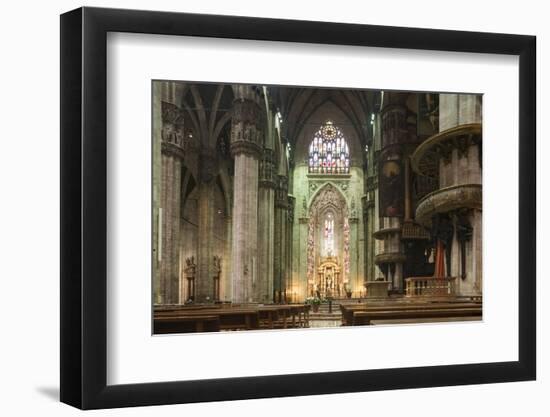 Interior of Milan Cathedral, Piazza Duomo, Milan, Lombardy, Italy, Europe-Ben Pipe-Framed Photographic Print
