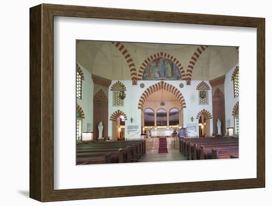 Interior of Mosque Church, Pecs, Southern Transdanubia, Hungary, Europe-Ian Trower-Framed Photographic Print