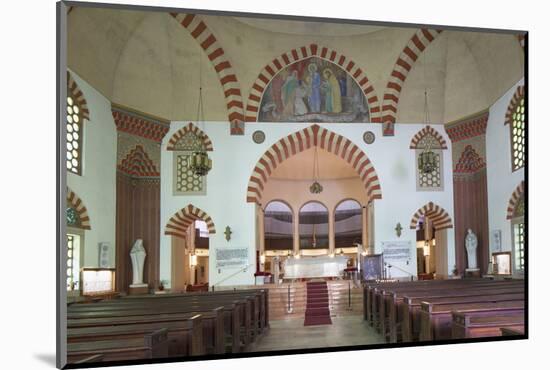 Interior of Mosque Church, Pecs, Southern Transdanubia, Hungary, Europe-Ian Trower-Mounted Photographic Print