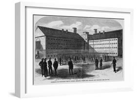 Interior of Mountjoy Prison, Dublin, Ireland, Where the Fenians are Confined.-null-Framed Giclee Print