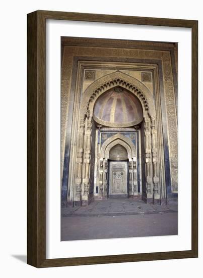 Interior of Mughal Mosque, Delhi, India-null-Framed Photographic Print