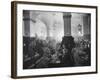 Interior of Munich Beer Hall, People Sitting at Long Tables, Toasting-Ralph Crane-Framed Photographic Print