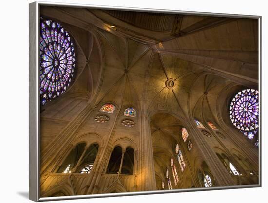 Interior of Notre Dame Cathedral, Paris, France-Jim Zuckerman-Framed Photographic Print