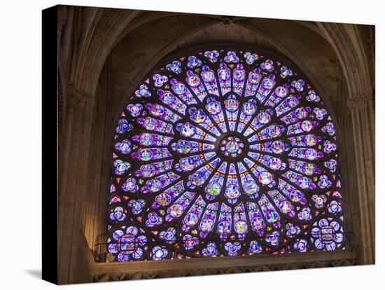 Interior of Notre Dame Cathedral, Paris, France-Jim Zuckerman-Stretched Canvas
