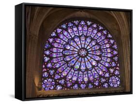 Interior of Notre Dame Cathedral, Paris, France-Jim Zuckerman-Framed Stretched Canvas