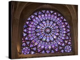 Interior of Notre Dame Cathedral, Paris, France-Jim Zuckerman-Stretched Canvas